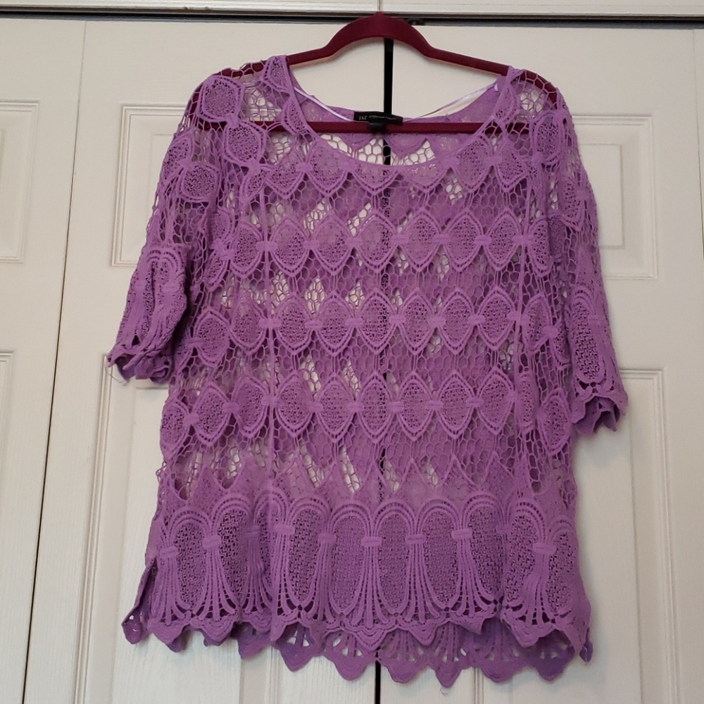 Inc purple crotchet shirt